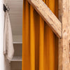 Our tie top amber yellow linen curtains are designed and made to give your home unique and timeless charm. Linen curtains would complement interiors from minimalistic, Scandinavian or modern to Mediterranean or classical style.