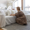 Our Antique White linen couch covers made for sectional sofas to protect your couch from the spots on the daily basis or if you feel that the couch needs a new look in the room.