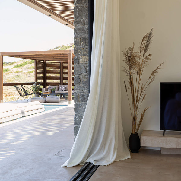 Our Antique white linen curtains are designed and made to give your home unique and timeless charm. Linen curtains would complement interiors from minimalistic, Scandinavian or modern Mediterranean or classical style.