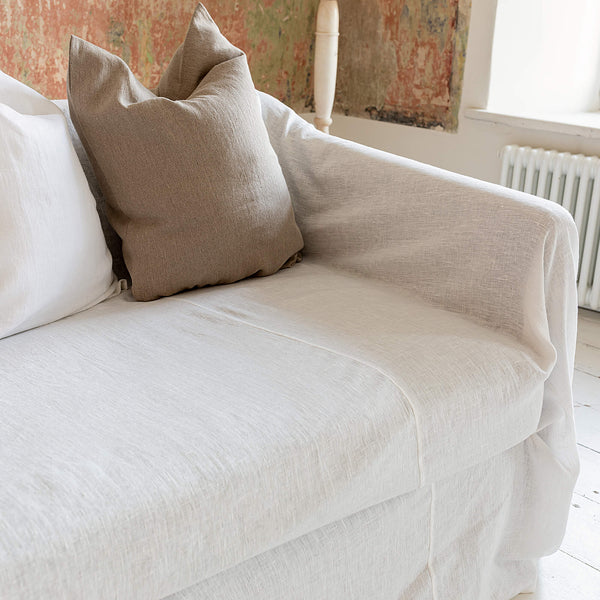 Introducing our Antique White linen couch covers, meticulously crafted to enhance the beauty and functionality of your sofa. Designed to shield your couch from daily spills and stains, these covers offer both practicality and elegance.