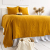 The amber yellow linen bedspread has been carefully designed to suit a wide range of interior styles and blend perfectly in both classic and contemporary home spaces. Our linen bedspreads are extremely versatile and complementing different the of interiors perfectly, adding new colours and emotions.