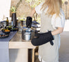 Crafted with care, these black linen oven mitten sets are the perfect companions for your culinary adventures.