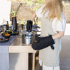 Crafted with care, these black linen oven mitten sets are the perfect companions for your culinary adventures.