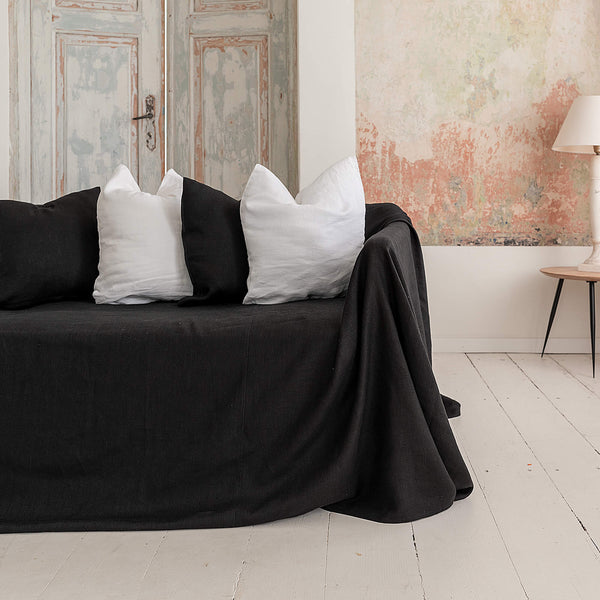 Choosing black colour for your sofa not only offers protection but also brings a timeless elegance, natural linen covers can enhance the aesthetic of your living space while ensuring long-lasting protection for your furniture.