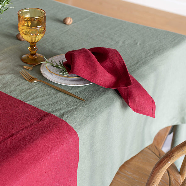 Introducing our burgundy red linen napkins set, designed to elevate your dining experience with a touch of warmth and charm. Crafted with care, these napkins are the perfect companions for your culinary adventures.