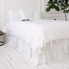 Bright White linen duvet cover will grant luxurious comfort and will give your bed new elegant look. This natural linen duvet cover combines comfort and elegance, and gives you the opportunity to enjoy all the qualities of natural linen.