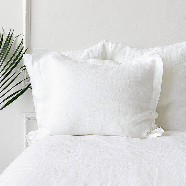 Our optical white pillowcases is made from the softest and finest natural linen fabrics, giving your home an unmistakable elegance and style.
