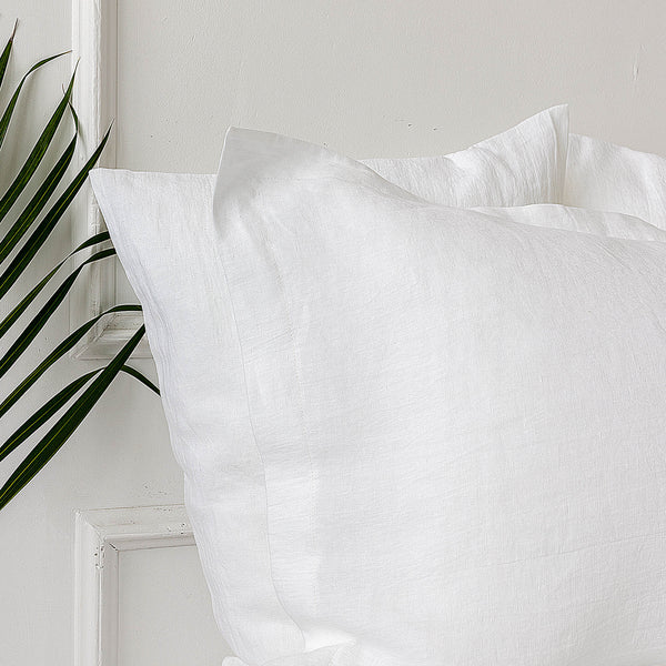 Our optical white pillowcases is made from the softest and finest natural linen fabrics, giving your home an unmistakable elegance and style.