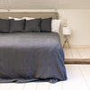 The charcoal grey linen bedspread has been carefully designed to suit a wide range of interior styles and to blend perfectly in both classic and contemporary home spaces. Our linen bedspreads are extremely versatile, fitting into a wide range of interiors and complementing them perfectly, adding new colours and emotions.