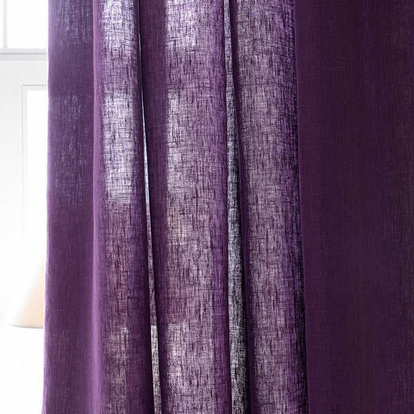Our deep purple linen curtains are designed and made to give your home a unique and timeless charm, and no matter the style of your home, linen can fit into any interior.
