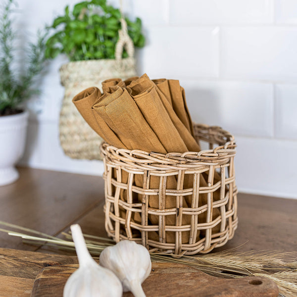 Introducing our dusty mustard linen napkins set, designed to elevate your dining experience with a touch of warmth and charm. Crafted with care, these napkins are the perfect companions for your culinary adventures.