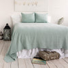 The duck egg blue linen bedspread has been carefully designed to suit a wide range of interior styles and to blend perfectly in both classic and contemporary home spaces.Our linen bedspreads are extremely versatile, fitting into a wide range of interiors and complementing them perfectly, adding new colours and emotions.