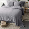 Our linen charcoal grey duvet cover with ruffles has an unmistakable classic French rustic style and a timeless design that never gets old and is always relevant. This cover allows you to enjoy all the best qualities of natural linen.