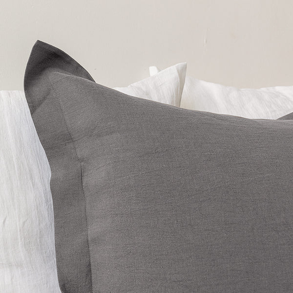 Our charcoal grey pillowcases is made from the softest and finest natural linen fabrics, giving your home an unmistakable elegance and style.