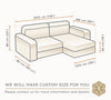 Antique White Linen Sectional Couch Cover