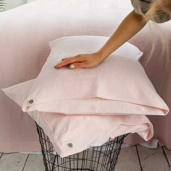 Sometimes just a small detail makes home interior complete, perfect and unique. And that little detail could be our quartz rose linen throw pillow. Quartz rose pillows would fit interiors from minimalist to classic, from Scandinavian to country style.