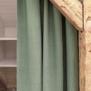 Our moss green tie top linen curtains are designed and made to give your home unique and timeless charm. Linen curtains would complement interiors from minimalistic, Scandinavian or modern to Mediterranean or classical style.