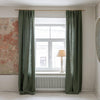 Our moss green linen curtains are designed and made to give your home a unique and timeless charm, and no matter the style of your home, linen can fit into any interior.