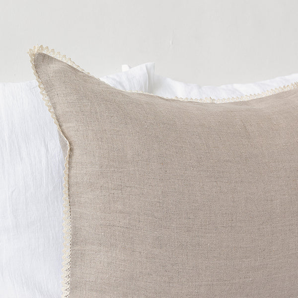 Our natural unbleached linen pillows will add a touch of elegance and style to your bedroom.
