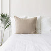 Our natural unbleached linen pillows will add a touch of elegance and style to your bedroom.