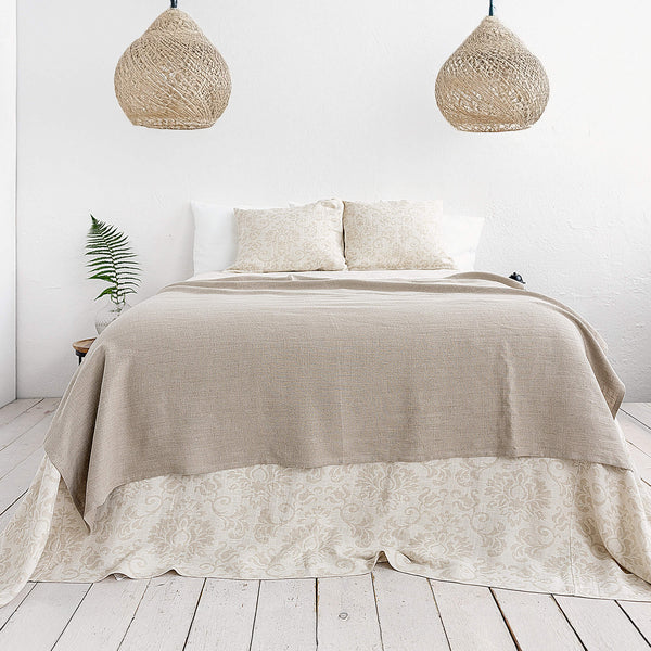 Rustic linen throw crafted from a softened natural linen, adds a warmth and style to any bedroom decor.Whether you choose to drape it as a bed throw or wrap yourself in its soft embrace on chilly evenings, this versatile blanket offers both functionality and elegance.