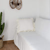 Our off white linen pillowcases will add a touch of elegance and style to your bedroom. The linen pillowcases are made from softened linen with ruffles.