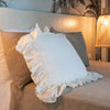 Our off white linen pillowcases will add a touch of elegance and style to your bedroom. The linen pillowcases are made from softened linen with ruffles.