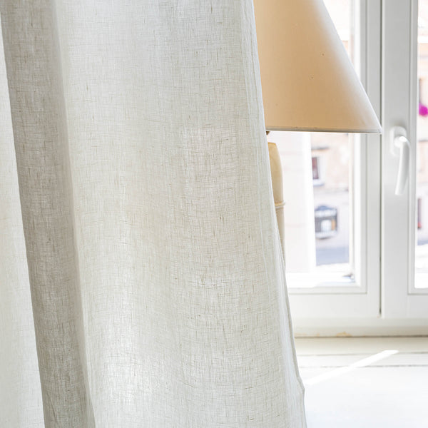 Our off white linen curtains are designed and made to give your home a unique and timeless charm. Linen curtains in neutral palette would compliment interiors from minimalistic, industrial type or Scandinavian to bohemian or classic style.