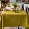 Listen to your wishes and dreams and give your dining area a new character with our olive green linen tablecloth in an easy and stylish way. Our linen tablecloths are made from high quality natural linen and are designed to last you a long time.