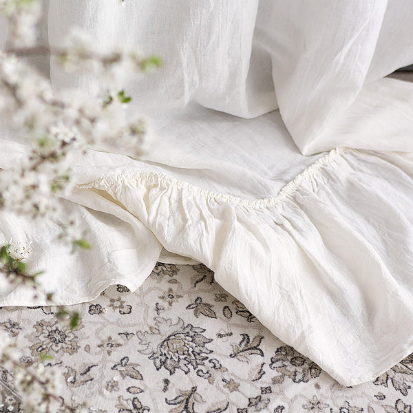 Our tie top off white linen curtains with ruffles are designed and made to give your home unique and timeless charm. We pay special attention to details, all linen curtains are crafted in Lithuania, Europe.