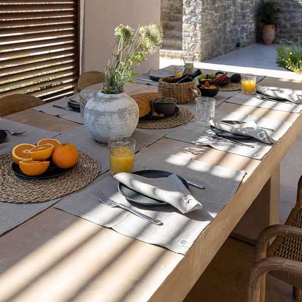 Introducing our rustic linen napkins set, designed to elevate your dining experience with a touch of warmth and charm. Crafted with care, these napkins are the perfect companions for your culinary adventures.