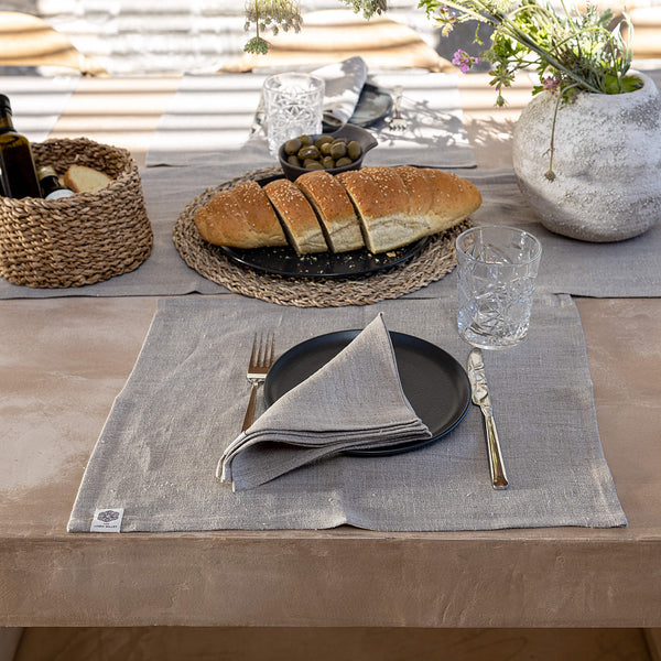 Introducing our rustic linen napkins set, designed to elevate your dining experience with a touch of warmth and charm. Crafted with care, these napkins are the perfect companions for your culinary adventures.