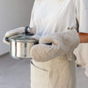 Rustic Unbleached Linen Oven Mitt (1 pcs)
