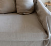 Rustic Unbleached Linen Couch Cover