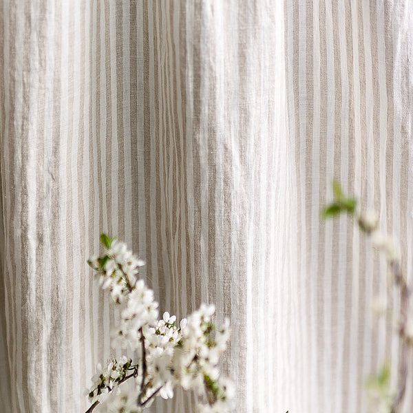 Our rod pocket striped linen curtains are designed and made to give your home a unique and timeless charm, and no matter the style of your home, linen can fit into any interior.