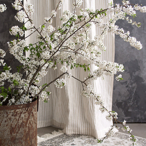 Our rod pocket striped linen curtains are designed and made to give your home a unique and timeless charm, and no matter the style of your home, linen can fit into any interior.