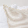Our striped linen pillows will add a touch of elegance and style to your bedroom.