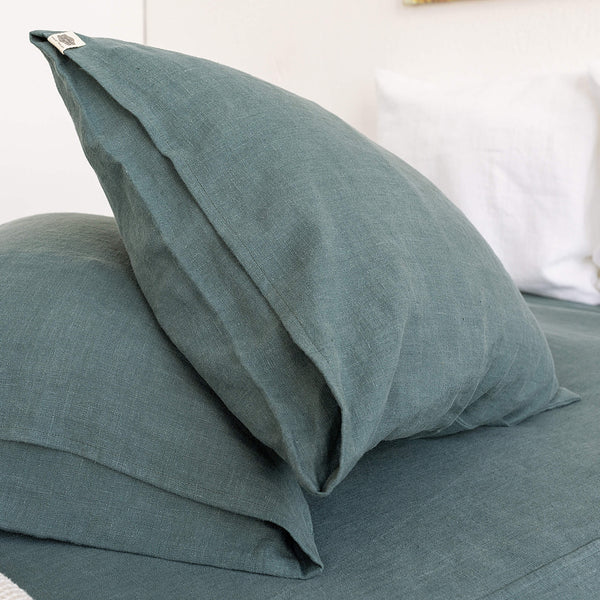 Sometimes it takes just a small detail to make a home interior complete, perfect and unique. And that little detail could be our teal blue linen pillow sham.