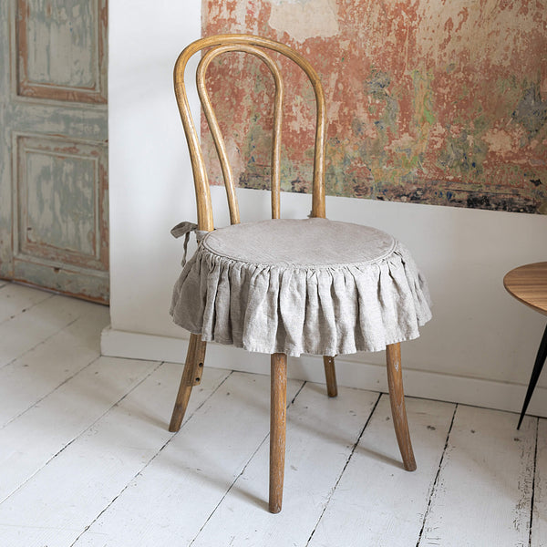 Our linen chair slipcovers offer both practicality and aesthetic appeal. The covers will protect dining chairs from spills and stains, also enhance the visual appeal of your space with their timeless natural style. Slipcovers will simply change your chairs appearance and provide an elegant solution.