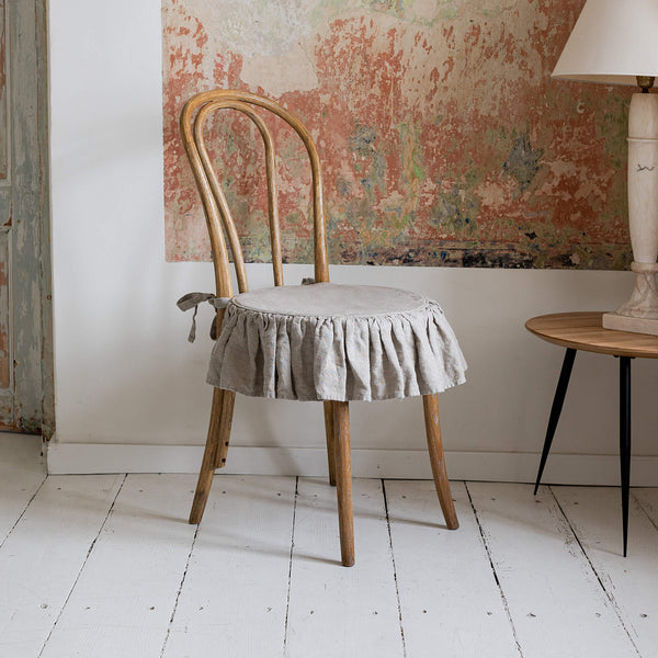 Our linen chair slipcovers offer both practicality and aesthetic appeal. The covers will protect dining chairs from spills and stains, also enhance the visual appeal of your space with their timeless natural style. Slipcovers will simply change your chairs appearance and provide an elegant solution.