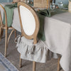 Our rustic unbleached linenslipcovers offer both practicality and aesthetic appeal. The covers will protect dining chairs from spills and stains, also enhance the visual appeal of your space with their timeless natural style. Slipcovers will simply change your chairs appearance and provide an elegant solution.