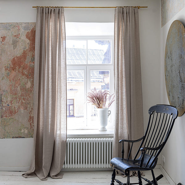 Our rustic unbleached curtains are designed and made to give your home a unique and timeless charm, and no matter the style of your home, linen can fit into any interior