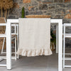 Give your table a touch of distinction and decoration with our unbleached linen table runner with ruffle. Use the table runner on its own or combine it with a linen tablecloth, placemats or napkins.