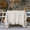 Listen to your wishes and dreams and give your dining area a new character with our natural unbleached linen tablecloth in an easy and stylish way.