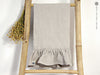 Natural linen towel with ruffles - Velvet Valley
