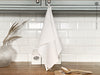 Linen optical white tea towel - Velvet Valley