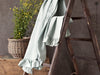 Linen duck egg blue ruffled towel - Velvet Valley