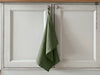 Linen moss green tea towel - Velvet Valley