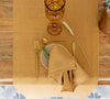 Mustard Brown Linen Table Runner