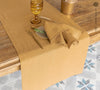 Mustard Brown Linen Table Runner